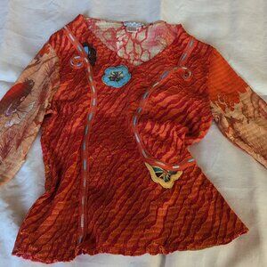 Alberto Makali, colorful, artsy, crinkle, stretchy, XL